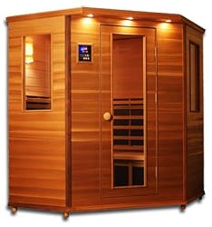 ClearLight IS-C 3 Person Corner Sauna Infrared Fusion Power Carbon-Ceramic Heaters *Red Cedar* New