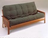 Oak Finish Mission Style Wooden Futon Bed