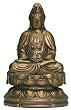 Kuan-Yin in Meditation Statue, Bronze Finish