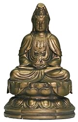 Kuan-Yin in Meditation Statue, Bronze Finish