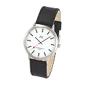 MC Herrenarmbanduhr Lederband 26153