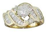 EGL Certified 1.54ct Diamond Engagament Ring 14kt Yellow Gold