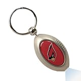 NFL Arizona Cardinals Silver Football Flashlight Keychain