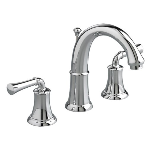 American Standard 7420.801.002 Portsmouth Widespread Lavatory Faucet with Speed Connect Drain with Lever Handles, Crescent Spout, Polished Chrome