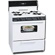 Premier 30 Inch Gas Range With Electronic Ignition And 5 Burners, 10 Inch Backguard, White - SFK249W