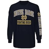 Notre Dame Fighting Irish Navy Double Hit Long Sleeve T-Shirt