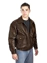 Oscar Armanno Mens Brown Leather Bomber Jacket