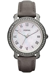 Fossil Watches, Womens Emma Leather Watch Grey
