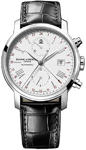 Baume and Mercier Classima Executives White Dial Chronograph Mens Watch MOA8851