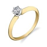0.25 carat Diamond Solitaire Ring 14Kt Yellow Gold