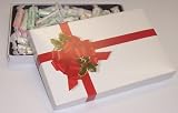 Gourmet Food : Scott's Cakes Assorted Salt Water Taffy 1 Pound Ribbon and Holly Box
