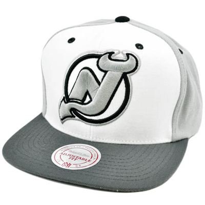 NHL LNH New Jersey Devils Mitchell & Ness Throwback Logo Snapback Flat Bill Hat