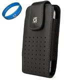 Black Teramo Holster Carrying Case for Motorola Photon Q 4G LTE Android Smartphone + SumacLife TM Wisdom Courage Wristband