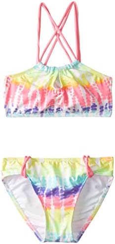Jantzen Big Girls' 2 Piece Tye Dye Bikini, Pink, 16