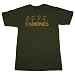 RAMONES - DISTRESSED HEADS - Licensed Military Green Fitted Cotton Jersey Tee