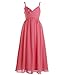 Fashion Plaza Girl's Spaghetti Straps A-line Chiffon Long Flower Girl Dress K0095