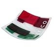 Fused Glass Plate in the Colors of Mexico, Green, Red and White w/ Iron Folding Base