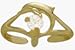 10 Karat Yellow Gold & Cubic Zirconia Dolphin Toe Ring