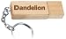 Engraved Wooden USB Flash Drive 8 GB with chain - Engraved name Dandelion