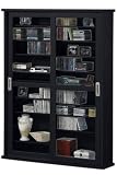 Oak Veneer Double Multicolormedia Case With Glass Doors