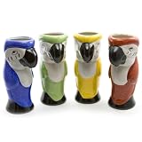 Parrot Tiki Glasses Set of 4