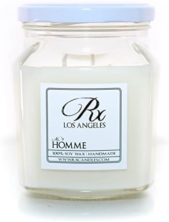 RxCandles 100% Soy Candle, Homme, Large 12.5 Ounce Jar