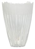 Art Glass Small White Glacier Vase 7 1/2"H x 5 1/2"D