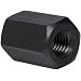 Carbon Steel Coupling Nut, Black Oxide Finish, 3/8"-16 Threads, Made in US (Pack of 5)