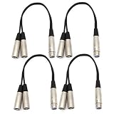 SEISMIC AUDIO - SA-Y2 - 4 Pack 1' Splitter Patch Cables - 1 XLR Female to 2 XLR Male