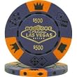 100 Fabulous Las Vegas Tri-Color Poker Chips - $500 Blue