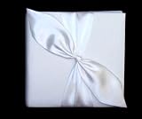 White Satin Bow Photo Album for wedding, anniversary, engagement