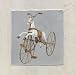 White Horse Bike by Catherine Becquer. Size 7.35 inches width by 8.78 inches height. High Quality Art Poster Print