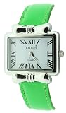 Ladies Citron Watch with Bow Detail Case and Green Strap