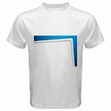Men's Customized BACKGROUND TEMPLATE FRAME BORDER ABSTRACT 100% Cotton White T-shirt