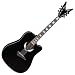 Dean Tradition Acoustic/Electric Cutaway Guitar w/V Headstock w/Tuner Pre Amp Classic Black