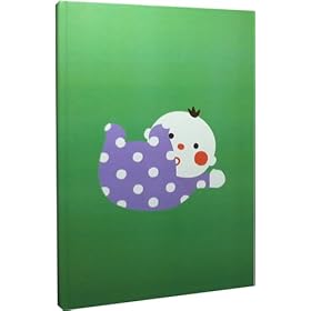 【クリックで詳細表示】サンヨー 100年台紙アルバム A4サイズ ブックタイプ こんにちは赤ちゃん グリーン/1人