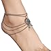 BeOne®Charming Bohemia Chain Tassel Hollow Charm Beach Barefoot Sandal Foot Turquoise Anklet Arm Harness Slave Chain Armlet Bracelet