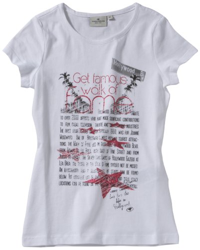 TOM TAILOR M&auml;dchen T-Shirt 10228650040/tee fame, Gr. 176, Wei&szlig; (2000) Preisvergleich
