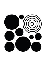 Ambiance Live Vinilo Decorativo Black circles Negro