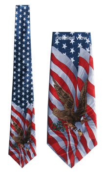 Necktie - USA Flag (Eagle)