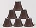 Urbanest Chandelier Lamp Shades 6-inch, Bell, Clip On, Chocolate (Set of 6)