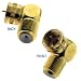 GTMax Coax Right Angle Male to Female Adapter (Gold Color)