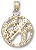 Los Angeles Dodgers Pierced Baseball Charm/Pendant -14K/10K, Stainless Steel or Gold Plated