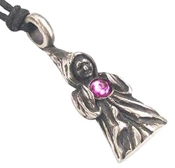 Crystal Ball Wizard Pewter Pendant Necklace