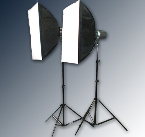 CowboyStudio Photo Studio Monolight Flash Lighting Kit - 2 Studio Flash/Strobe, 2 Softboxes