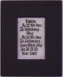 Small Framed Verse - Dance Verse