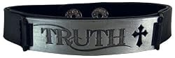 Truth Bracelet - Black Leather Bracelet