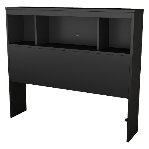 Delano Bookcase Headboard - Pure Black (Twin)