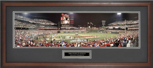 Philadelphia Phillies 2008 World Series Opening Ceremony Framed Panoramic Photograph
