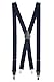 Women Suspender Elastic Adjustable X-Back With Leather Trim Drop Clip - Navy (Tall, 54
